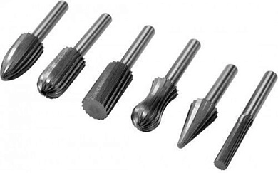 Шарошки металлические для обработки металла (набор 6шт.) (HD-61711) H-D