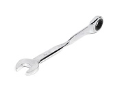 Ключ комбинированный с трещ., удлиненный, 19х19мм, с изог/рук., хром.покр. (121245) HORTZ