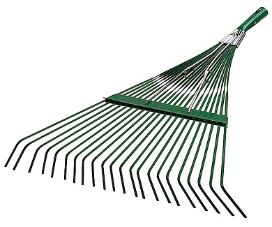 Грабли веерные усиленные, 22 плоских зубца, эпоксидное покр., 550мм (4231-53/740) RACO