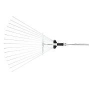 Грабли веерные стальные, 190-520х1200-1500 мм, 15 зуб., раздв., стальной черенок (6175655) PALISAD