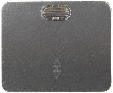 Выключатель СВЕТОЗАР "ГАММА" проходной, с подсветкой, одноклав., без вставки и рамки, цвет светло-се