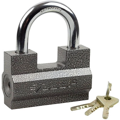 Замок ЗУБР "МАСТЕР" навесной, повышенной защищенности, дисковый механизм секрета, ключ 7 "пинов, 85х