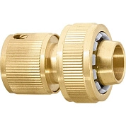 Соединитель латунный быстросъемный для шланга 3/4" (66260) PALISAD