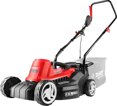 Газонокосилка электр. ЗГКЭ-33-1000 (1.0кВт, выс. 25-65мм, шир. 33см, травосб. 30л, вес 9кг) ЗУБР