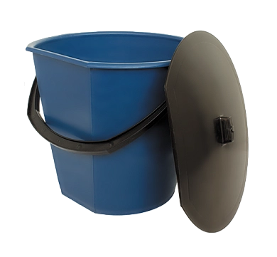 Ведро пластмассовое 12л для мусора (с крышкой)