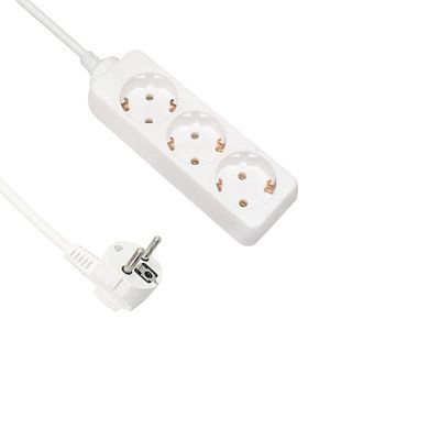 Удлинитель 3 гнезда 5м, 16А/3,5кW с з/к, ПВС 3х1,5 PIONER ETP