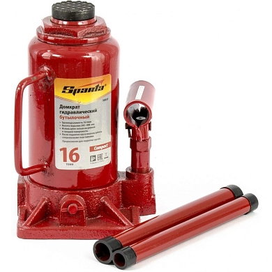 Домкрат гидравлический бутылочный, 16т, h подъема 205-400мм, Compact (50337) SPARTA