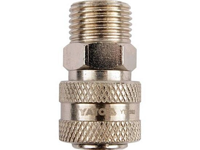 Соединение быстросъемное с клапаном наружная резьба 1/2" (YT-2392) YATO