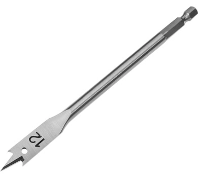 Сверло по дереву перовое, 12 мм, 6-гр. хвостовик (70407) MATRIX