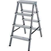Лестница-стремянка стальная двухсторон. алюм/ступ NV1140 (4 ступ. 87/95см, 4.4кг) Новая Высота