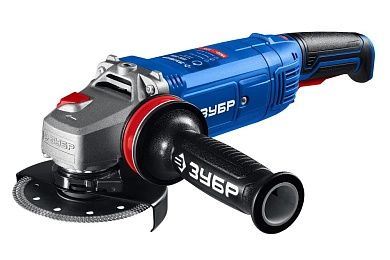 Угловая шлифмашина УШМ-П125-1905 ЭПСТ (1900 Вт, круг 125х22 мм, регул. обор., пл. пуск, кор.) ЗУБР