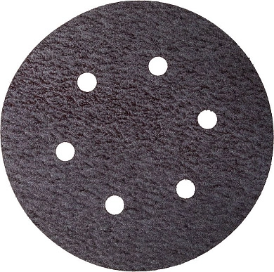 Круг шлифовальный д=150 мм, 6 отв., зерно 180, велкро осн., 50 шт. (907-44113-180-50) URAGAN