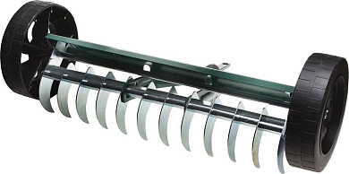 Грабли садовые аэраторные, на колесах, оцинков., 12 зубцов, 400 мм (4230-53843) RACO