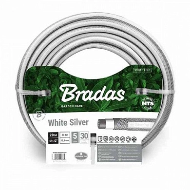 Шланг поливочный NTS WHITE SILVER 1/2" 50м (WWS1/250) BRADAS
