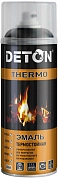 Эмаль термостойкая до 750 С - Черная - аэр. 520мл THERMO (DTN-A70666) DETON