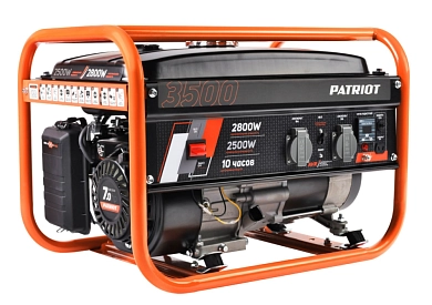 Генератор бензиновый GRS 3500 (2,8 кВт 220В 15,0л розетка 2х220/12В) PATRIOT / OPTIMA