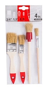 Набор кистей (3шт. плоские, 1шт. круглая), 4шт. (0280-020004) HARDY