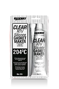 Герметик-прокладка силиконовый прозрачный 85 г. (RW8502) RUNWAY