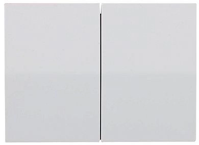 Выключатель "ЭФФЕКТ" двухклавишный, без вставки и рамки, цвет белый, 10A/~250B (SV-54434-W) СВЕТОЗАР