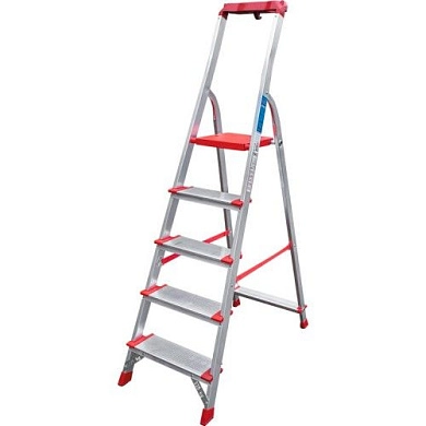 Лестница-стремянка алюм. индустриальная с органайзером NV5150 (5 ступ. 103/174см 5.1кг) Новая высота