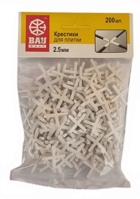 Крестики для плитки 2.0мм, 200шт. (01600-110020) BAUWELT