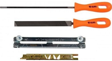 Набор для заточки цепи d4.5мм для 3/8 (4пр.)(YT-85041) YATO