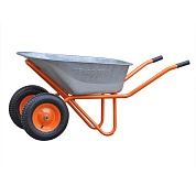 Тачка строительная BRADO 2x130 expert PRO  (до 130 л, до 350 кг, 2x4.00-8, пневмо, ось 20*80), BRADO