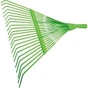 Грабли веерные стальные, 565 мм, 22 плоских зуба, эмалир., усиленные, без черенка (617015) PALISAD