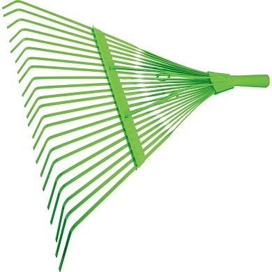 Грабли веерные стальные, 565 мм, 22 плоских зуба, эмалир., усиленные, без черенка (617015) PALISAD