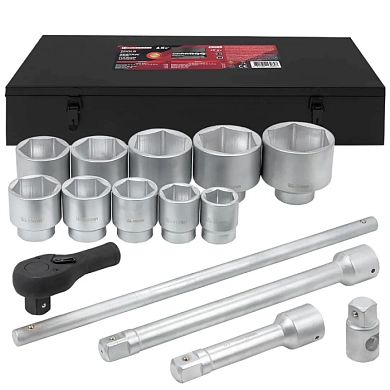 Набор головок 1", 15пр., (6гр.)(36-80мм)(FK-8141-5) FORCEKRAFT