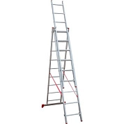 Лестница алюминиевая 3-х секц. NV2230 (9 ступ. 225/391см, 12.0кг) Новая Высота