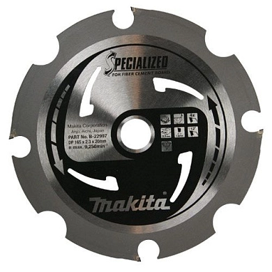 Диск пильный 165х20х2.3х4 Specialized for Fiber Cement (B-22997) Makita