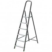 Лестница-стремянка стальн., 6 ступ, алюм. ступ, 1210мм, слож.1950х480х112мм, (97956) СИБРТЕХ