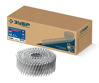 Гвозди монтажные по бетону оцинкованные CSN 42х2.1мм, 14000 шт (305386-42) ЗУБР