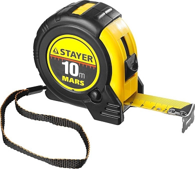 Рулетка 10м / 25мм в ударостойком обрез. корп. "MARS" (34131-10_z02) STAYER