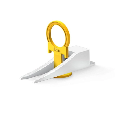 Система для выравнивания плитки СВП (1.5 мм зажим + клин)(50+50шт), пакет "КОЛЬЦО" (33833-H50) ЗУБР