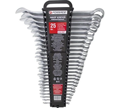 Набор ключей комбинированных 6-32мм, 25пр. (F-5261MP) Forsage