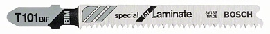 Пилка лобзиковая T 101 BIF, BIM (ламинат,ламинированные плиты), 5шт. (2 608 636 431) BOSCH