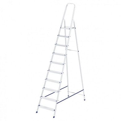 Лестница-стремянка алюмин., 10 ступ, 2080мм, слож.2900х580х110мм, (97721) СИБРТЕХ