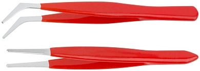 Пинцеты набор 2шт. с ПВХ ручкой (F_67435) FIT