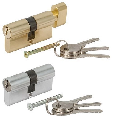 Механизм цилиндровый 70 мм, ключ-ключ, латунь (F_67204) Фабрика замков