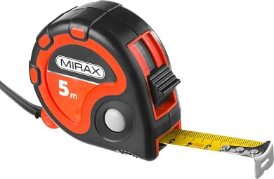 Рулетка 5м / 19мм двухкомпонентный пласт. корп. "RX-3" (34013-05-19) MIRAX