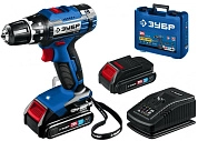 Дрель-шуруповерт аккум. DL-201-22 (20.0 В, 2 акк. х 2.0 А/ч Li-Ion, 50 Нм, чем.) "Профессионал" ЗУБР