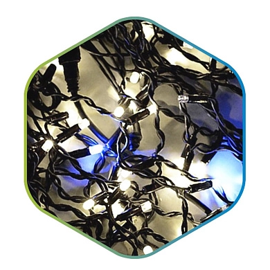 Гирлянда светодиодная 100L-3M (230В 5,4Вт 3м IP44 белый) LKS6009-W ETP