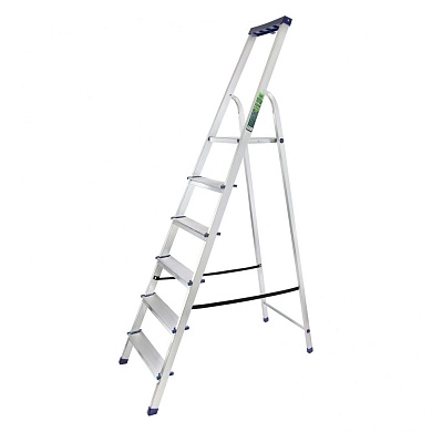 Лестница-стремянка алюмин. с орг. "УНИВЕРСАЛ", 6 ступ, 1995мм, слож.1995х485х90мм, (97896) СИБРТЕХ