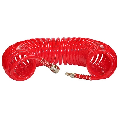 Шланг полиурет. cпиральный 10 м, ф 6/8 мм c быстросъемн. соед. SKIPER PUH-60810