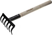 Грабли садовые с малым черенком, 6 прямых зубцов (4-39583-06) ЗУБР
