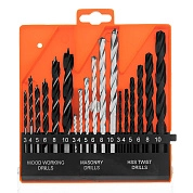 Набор сверл по бетону, металлу, дереву 3-4-5-6-8-10 мм, 18 шт.,цил.хвост.,пласт.бокс (725305) SPARTA