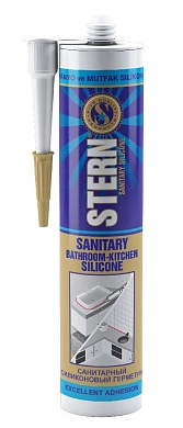 Герметик силиконов. санитарный белый 280мл (N641) STERN
