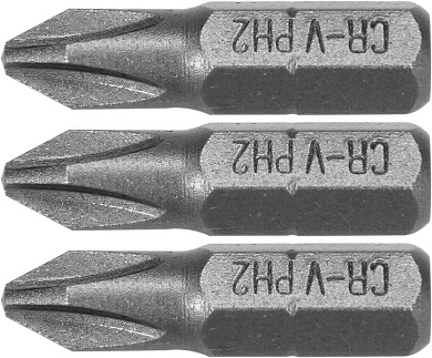 Бита PH2  L=  25мм, 3шт. (65453) STHOR